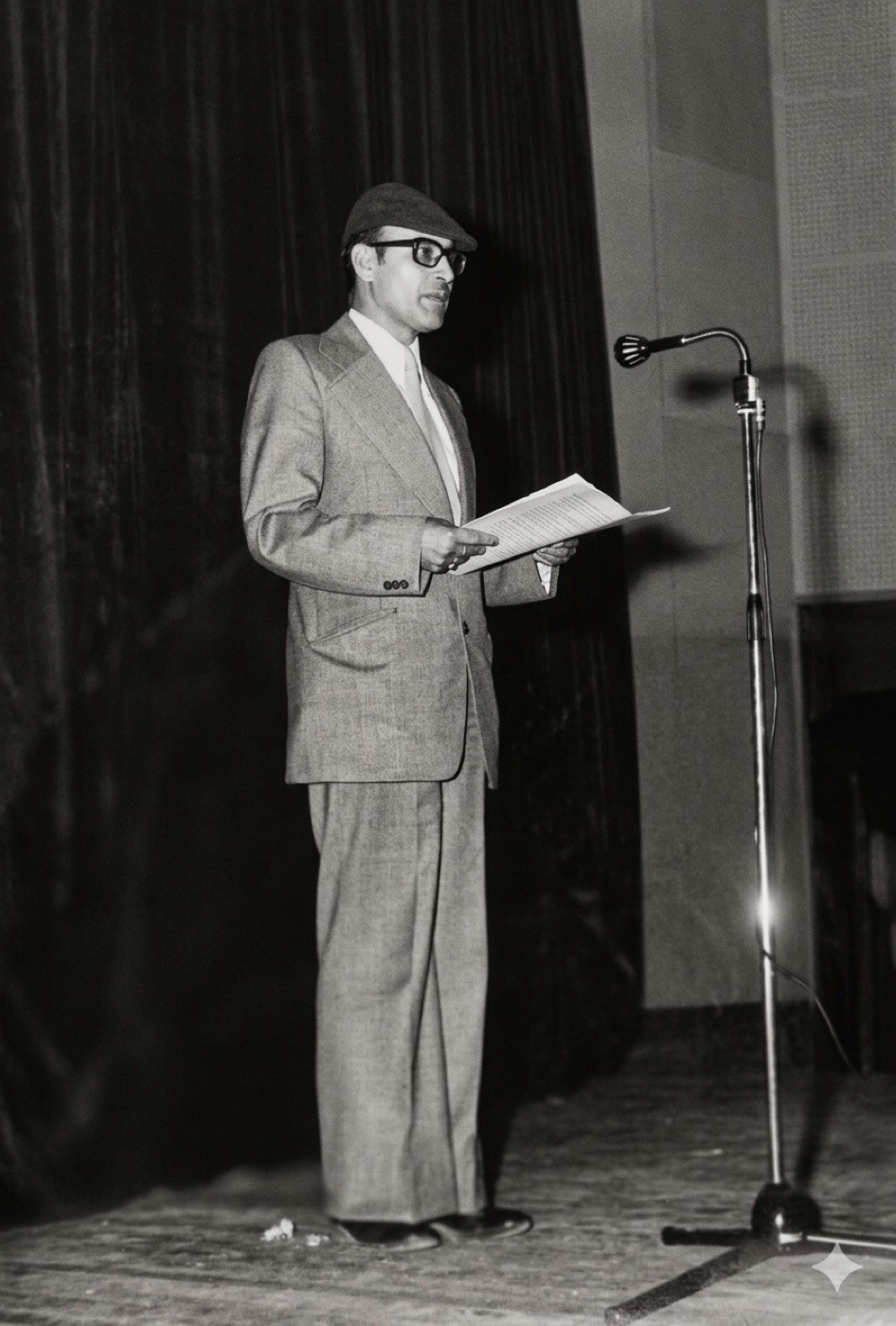 The founder addressing the students of Oriental Academy