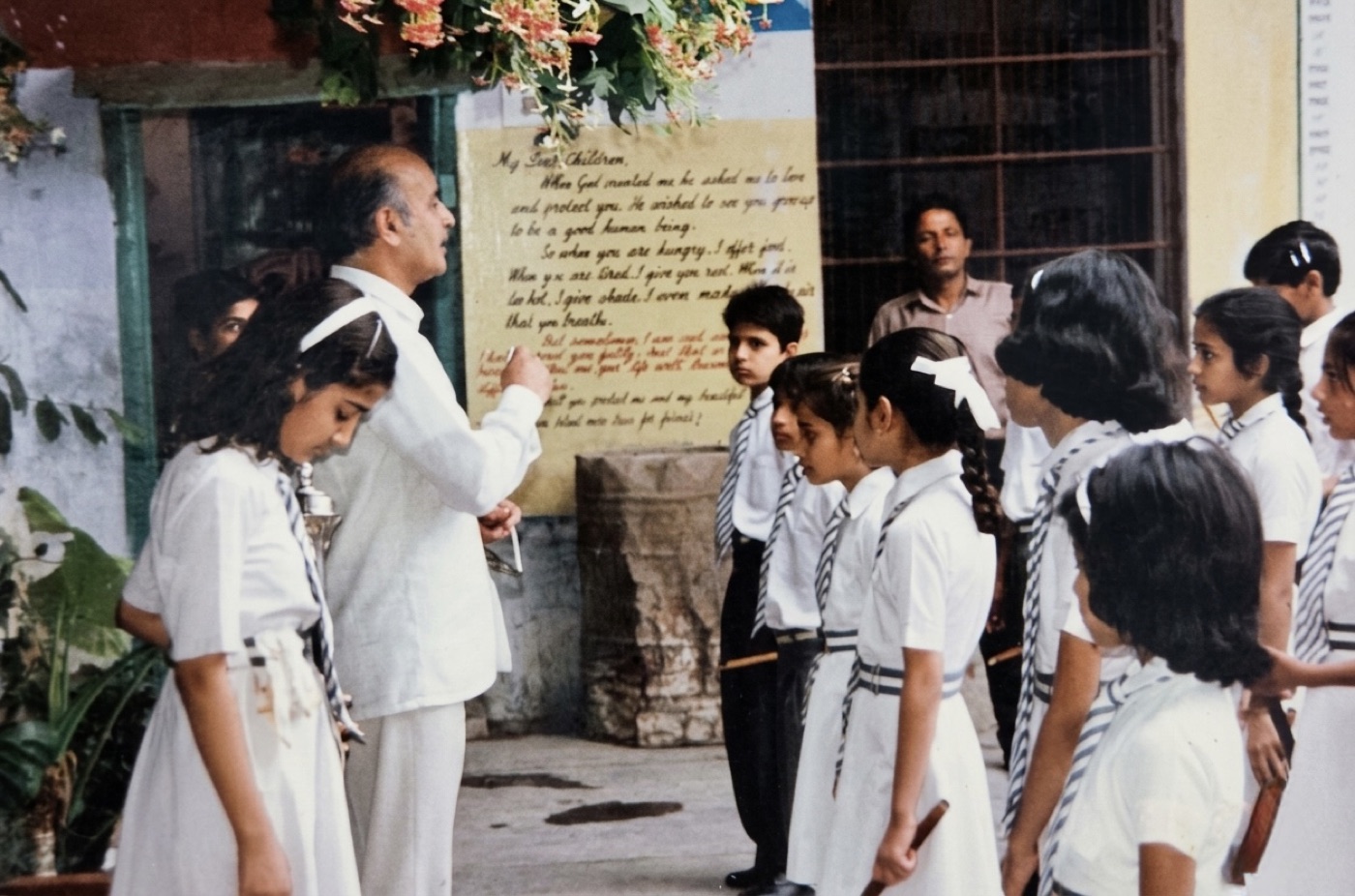 The founder of Oriental Academy with his students